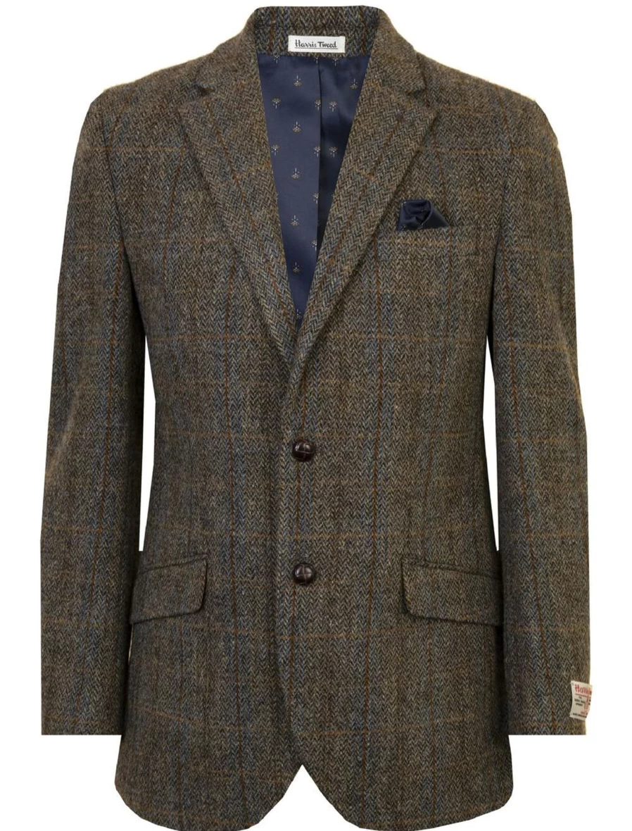 Harris Tweed Men's Bute Jacket - Classic Wool Blazer for Gentlemen