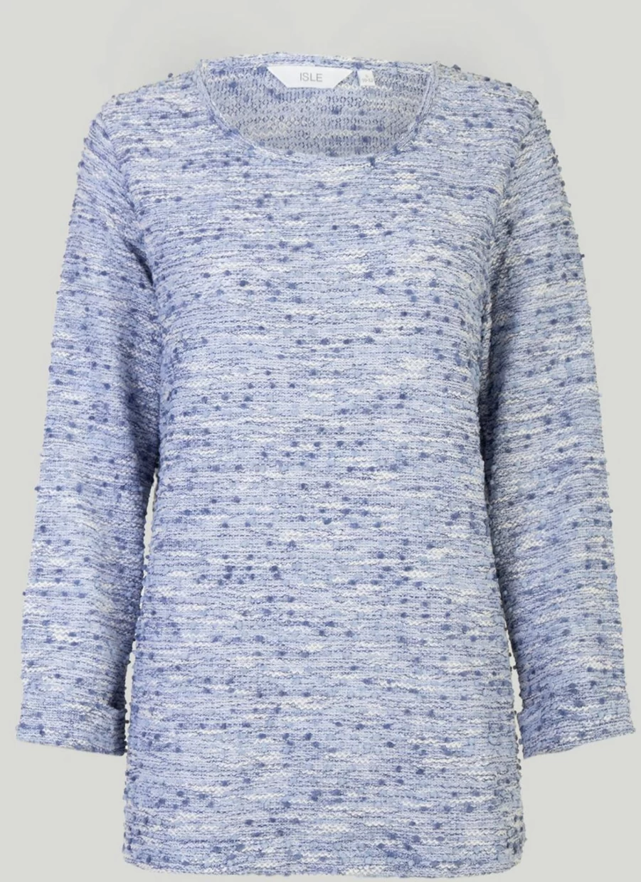 Isle Women's Bobble Top Stylish Knit Blouse for Casual Wear