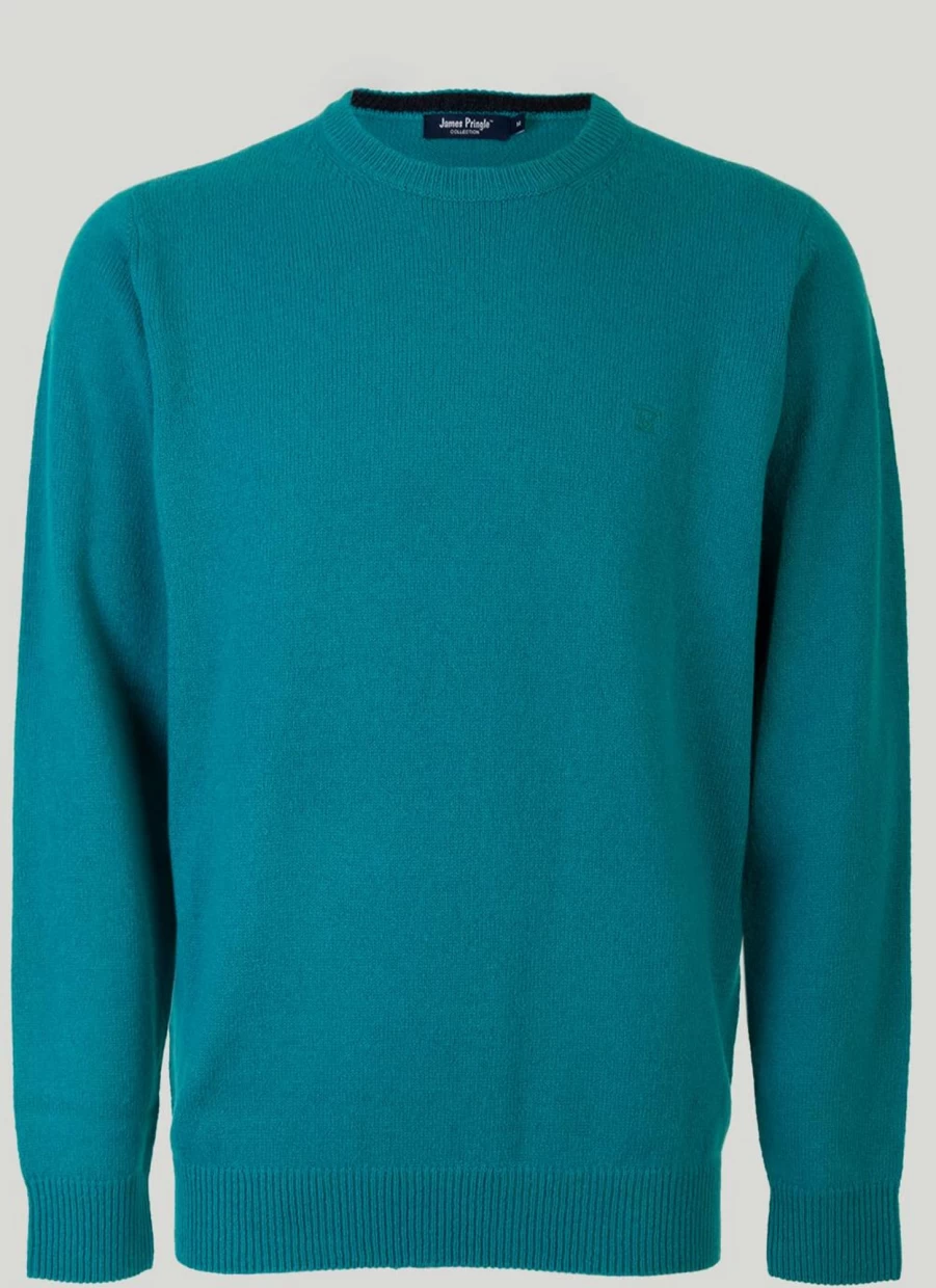 James Pringle Men's Lambswool Crew Neck Jumper - Soft Warm Knit Sweater
