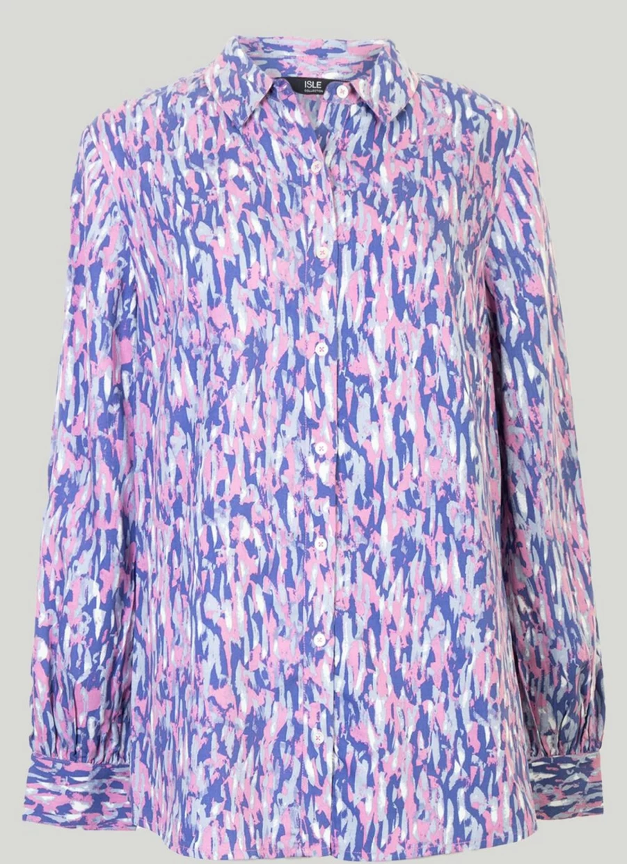 Isle Women's Stylish Multi Printed Blouse - Trendy Floral & Geometric Pattern Top