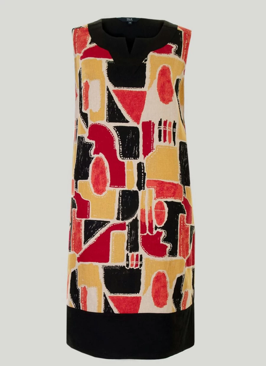 Isle Women's Earth Geo Print Dress - Stylish Floral Pattern Summer Dress