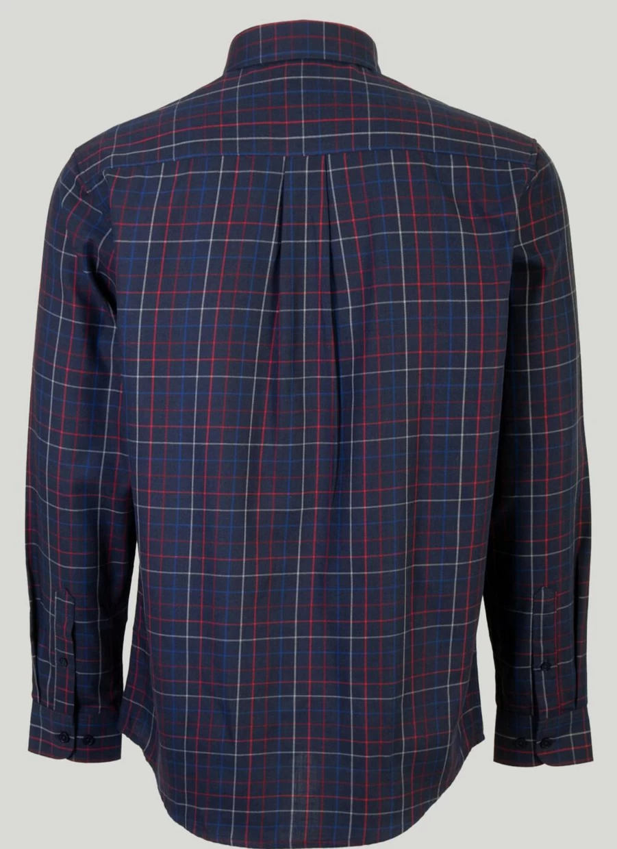 James Pringle Men's Long Sleeve Check Shirt - Classic Plaid Button-Up for Men