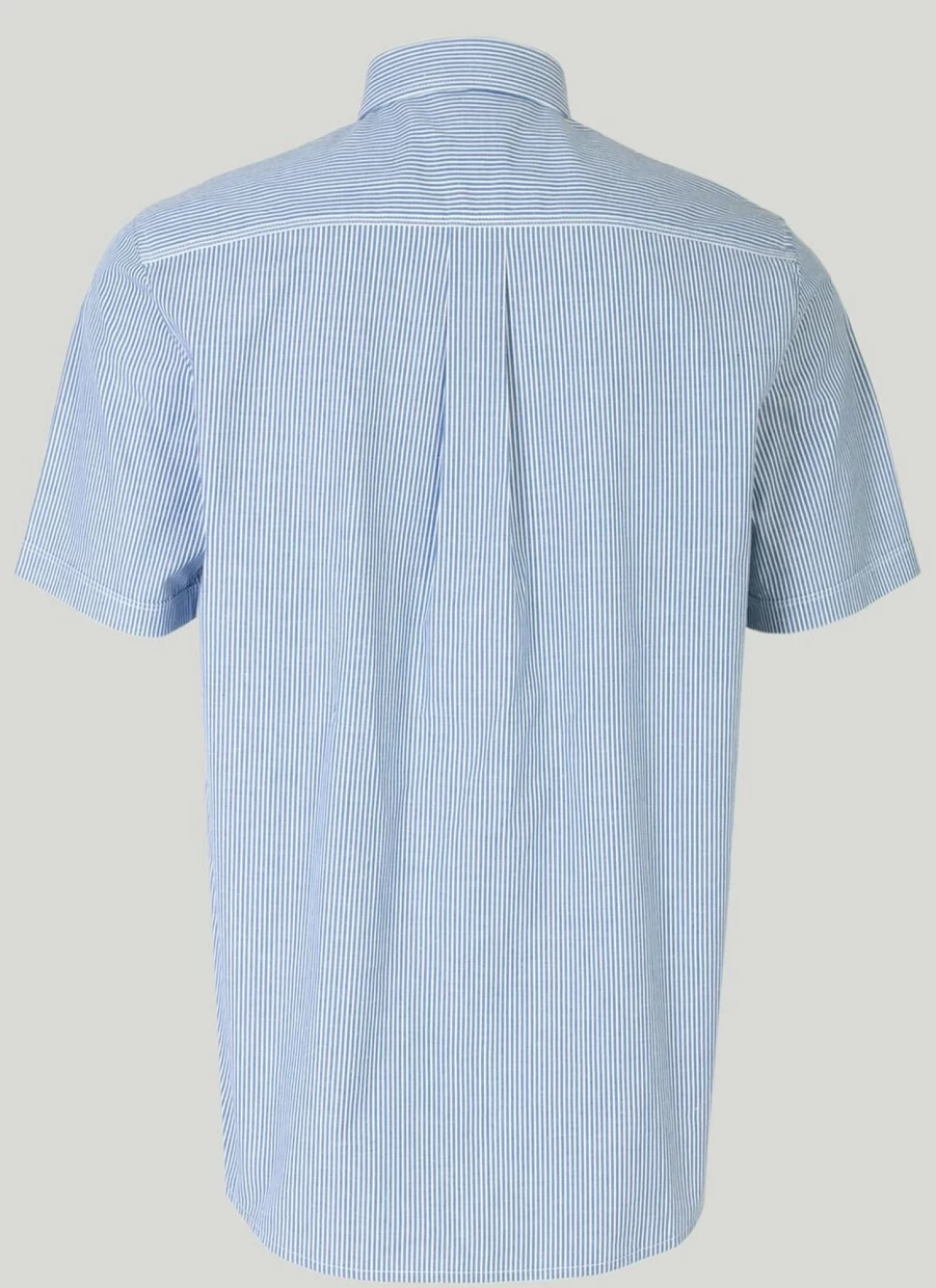 PG Field Men's Cotton Striped Casual Shirt - Classic Fit Breathable Top