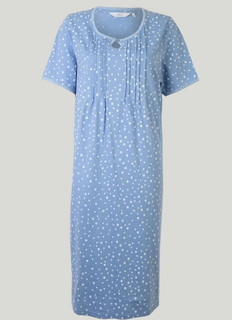 "Isle Women's Keyhole Neck Nightie - Sexy Lace Trim Sleepwear Nightgown"