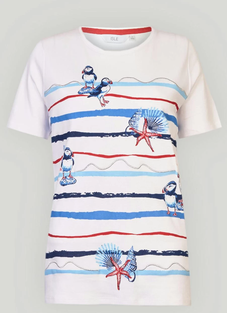 Isle Women's Graphic Print T-Shirt - Stylish Casual Tee for Everyday Wear