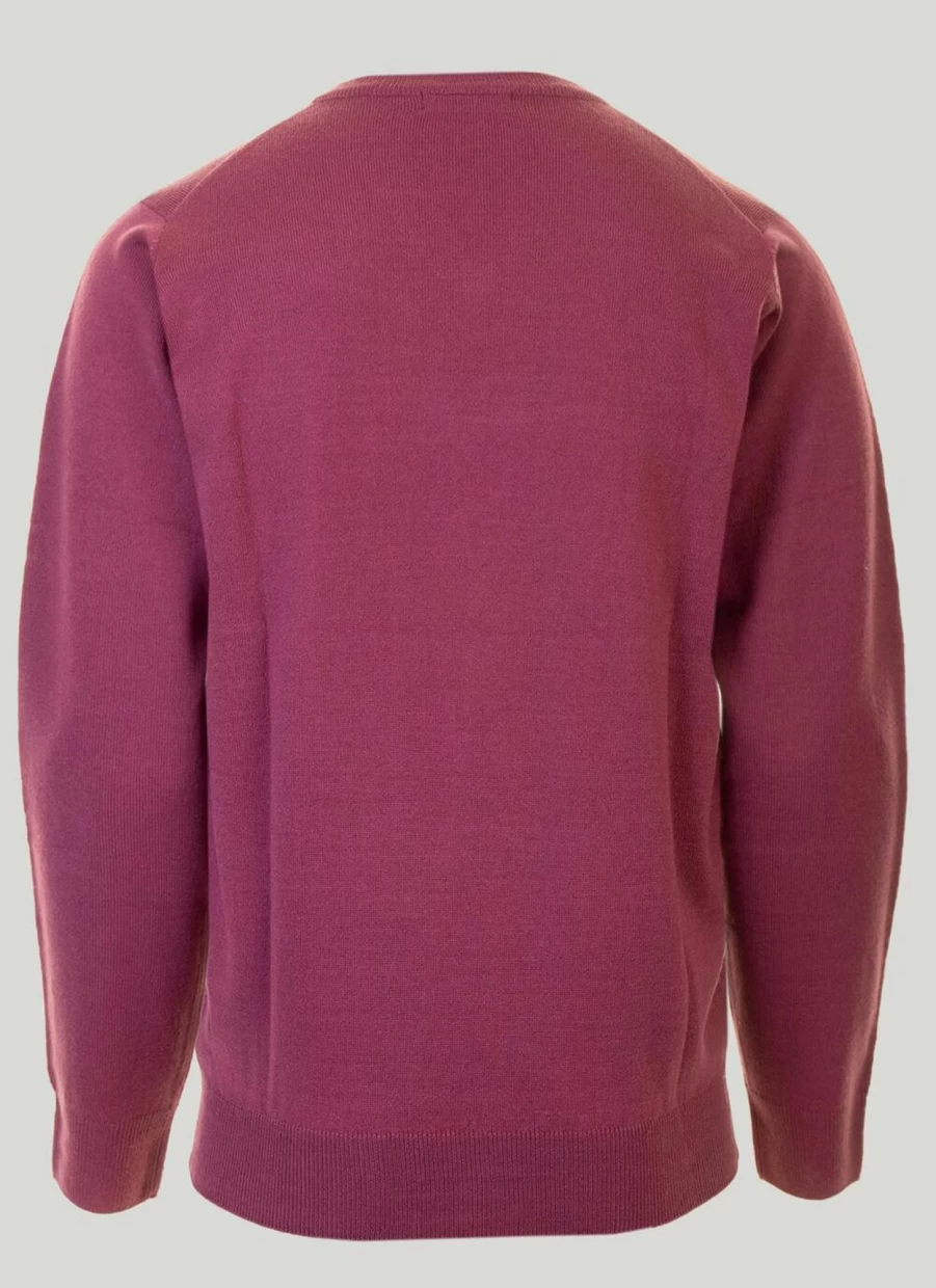 James Pringle Men's Berry V-Neck Fine Knit Jumper - Soft Wool Sweater for Men