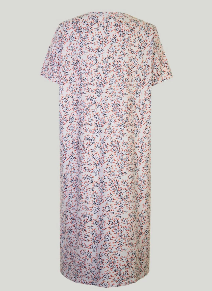Isle Women's Ivory Print Nightdress - Soft Comfort Sleepwear