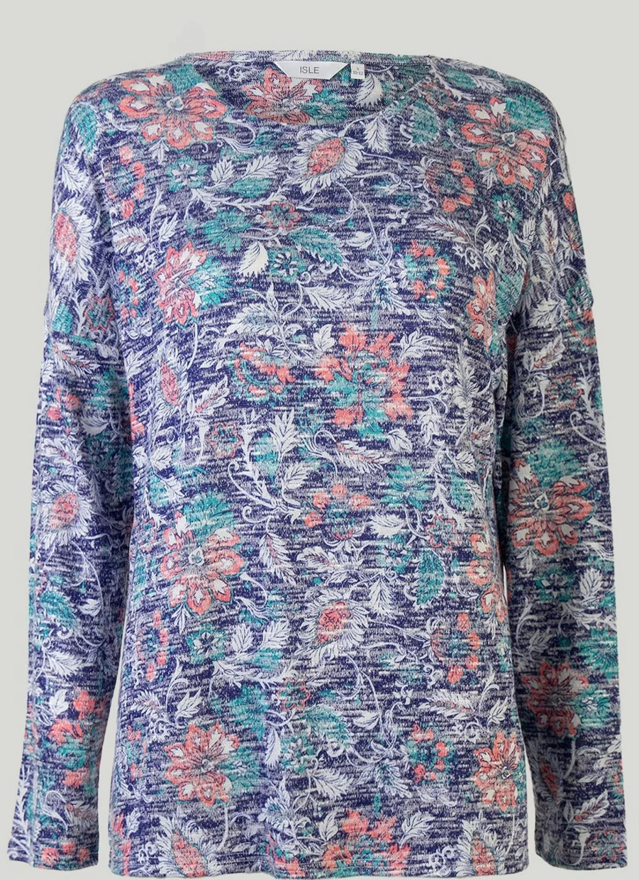 "Isle Women's Floral Print Top - Stylish Casual Blouse for Everyday Wear"