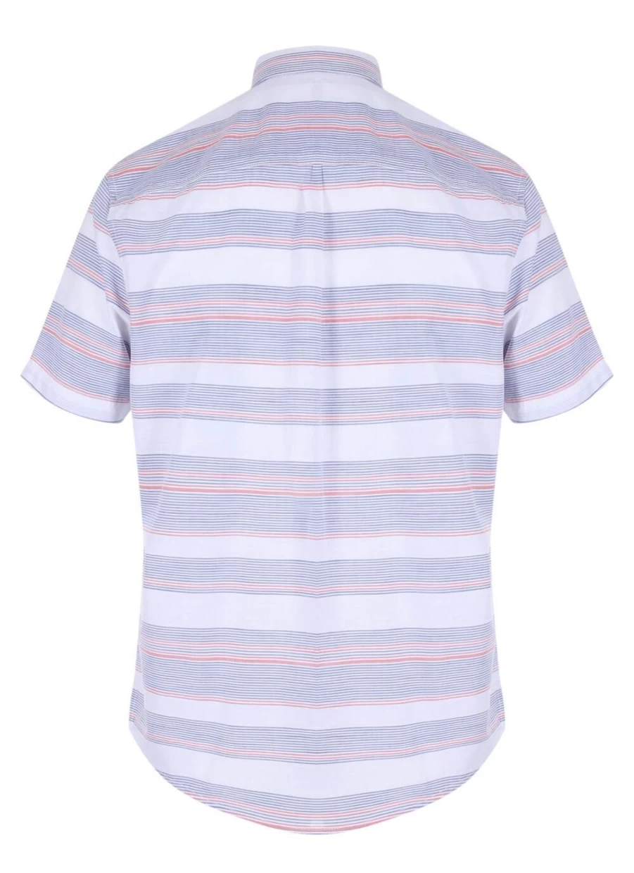 James Pringle Men's Blue Stripe Shirt - Classic Casual Wear for Men