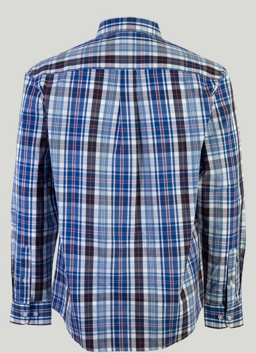 James Pringle Men's Long Sleeve Checkered Shirt - Classic Plaid Button-Up for Men