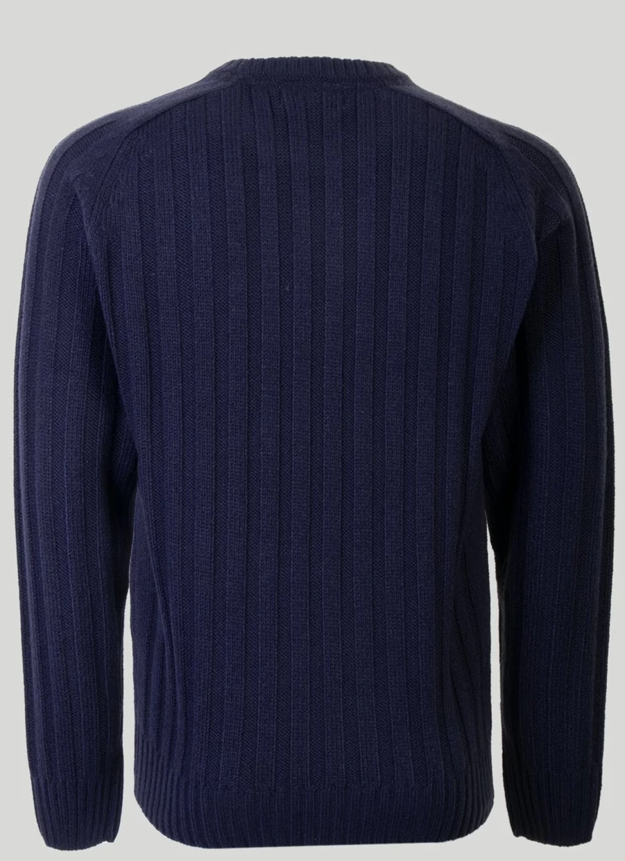 PG Field Men's Slim Fit V-Neck Ribbed Knit Jumper for Casual Wear