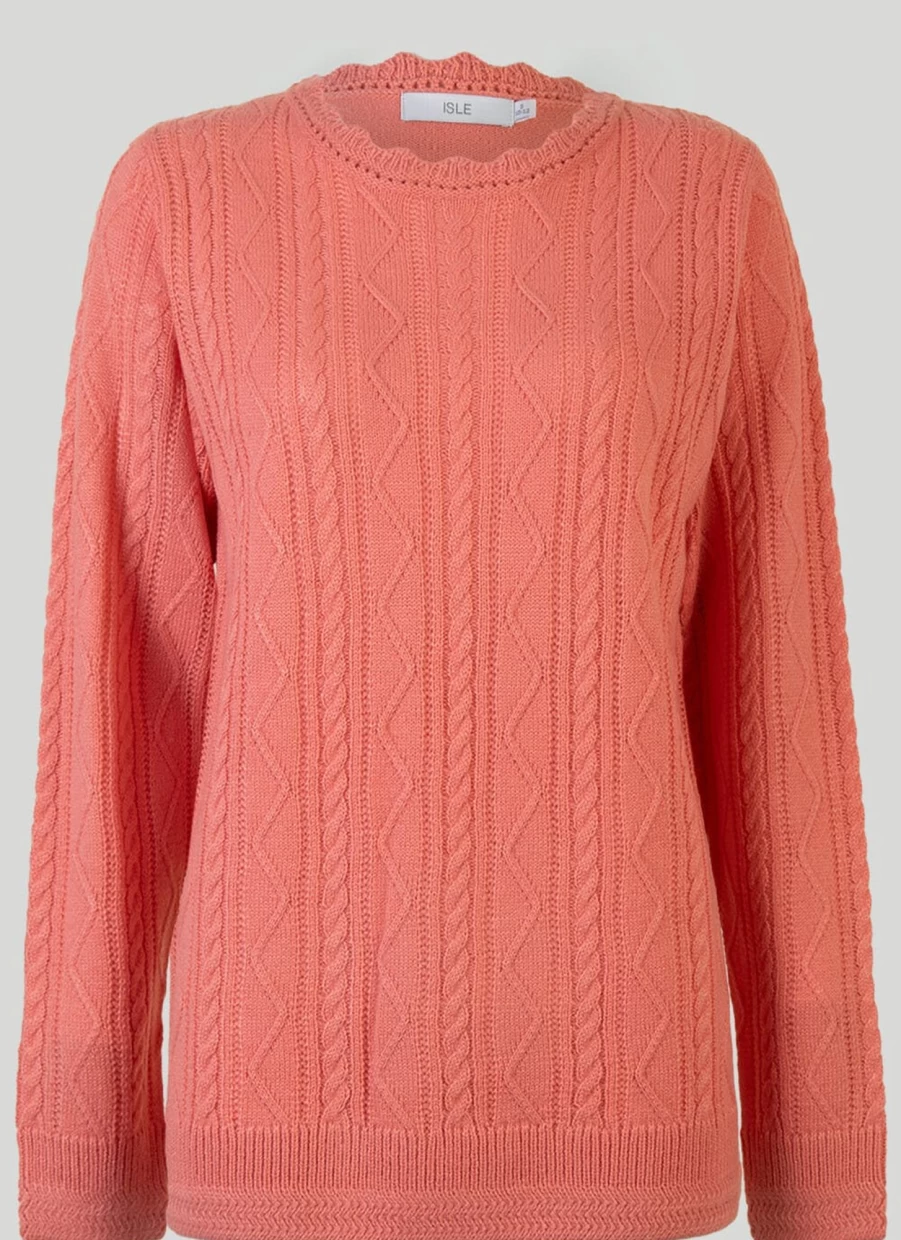 Isle Women's Cable Jumper - Soft Knit Sweater for Stylish Comfort