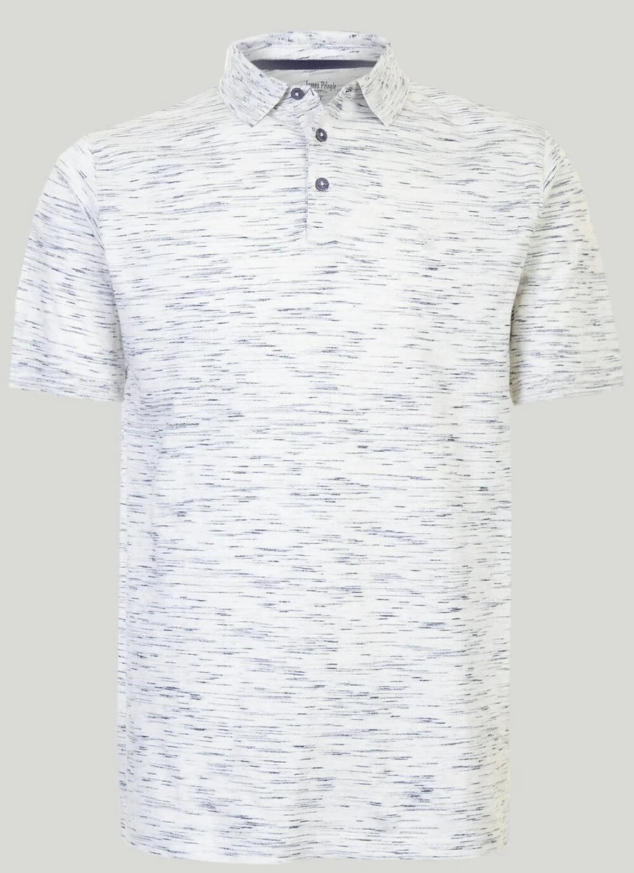 James Pringle Men's Space Dye Polo Shirt - Casual Comfort Knit Top