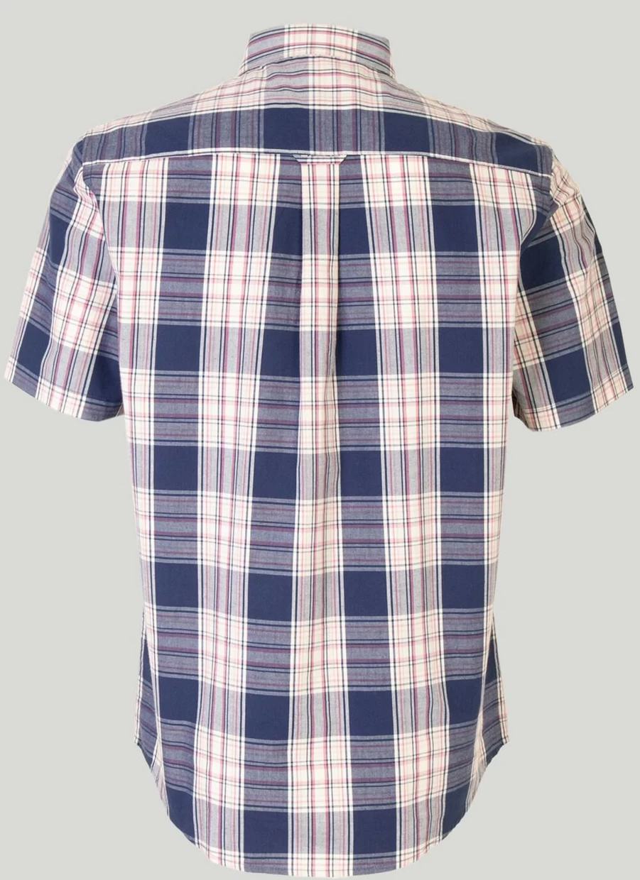 James Pringle Men's Classic Short Sleeve Cotton Shirt - Breathable Summer Casual Top