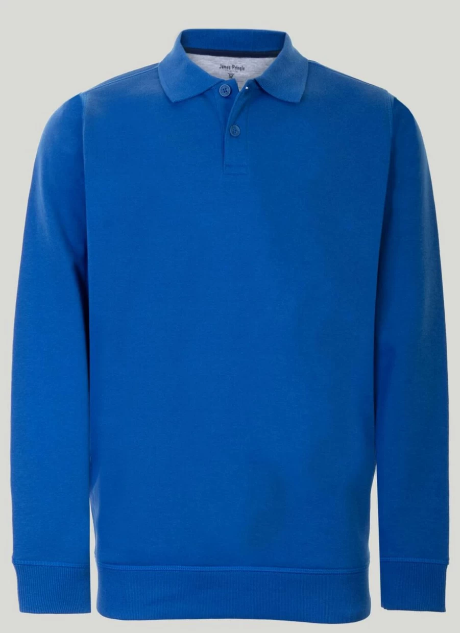 Men's James Pringle Polo Sweatshirt - Classic Cotton Blend Casual Top