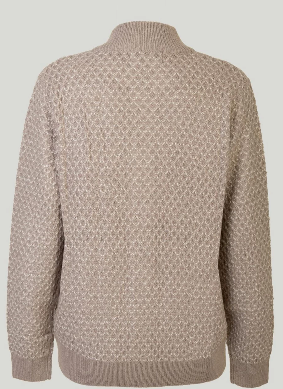 Honor Millburn Women's Stone Collar Cardigan - Elegant Knit Sweater for Stylish Outfits