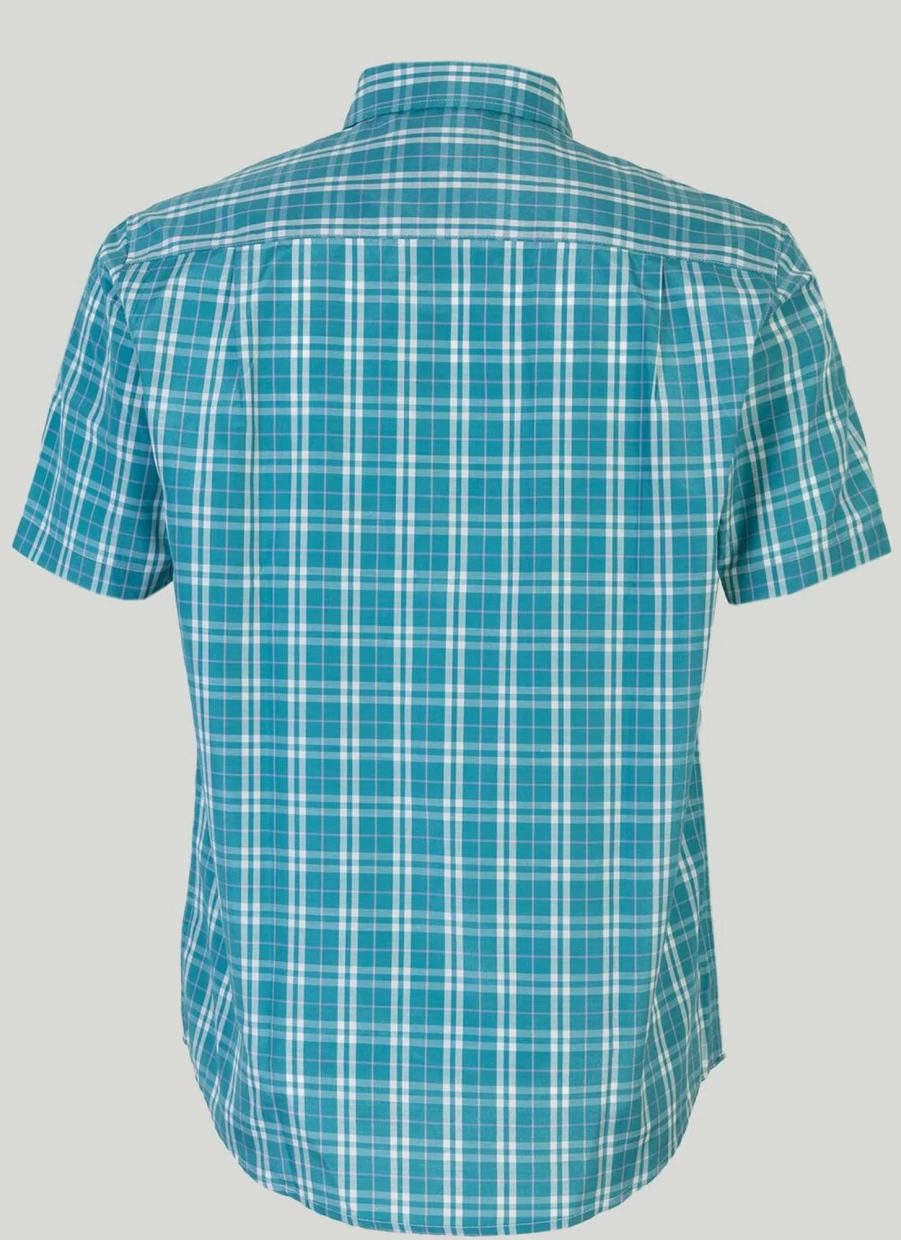 James Pringle Men's Classic Short Sleeve Check Shirt - Stylish Casual Plaid Button-Up for Men