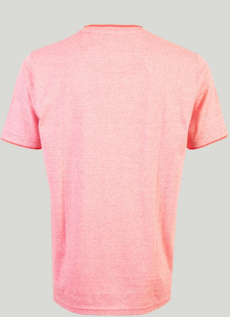 James Pringle Men's Fine Stripe Cotton T-Shirt - Classic Fit Casual Tee