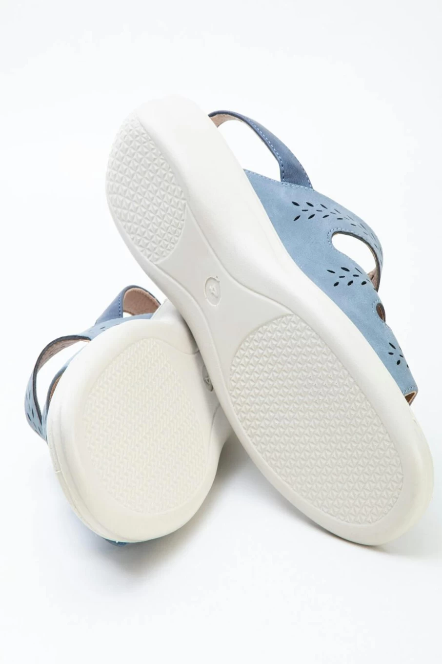 Comfy Sense Women's Blue Touch Close Comfortable Sandals for Everyday Wear