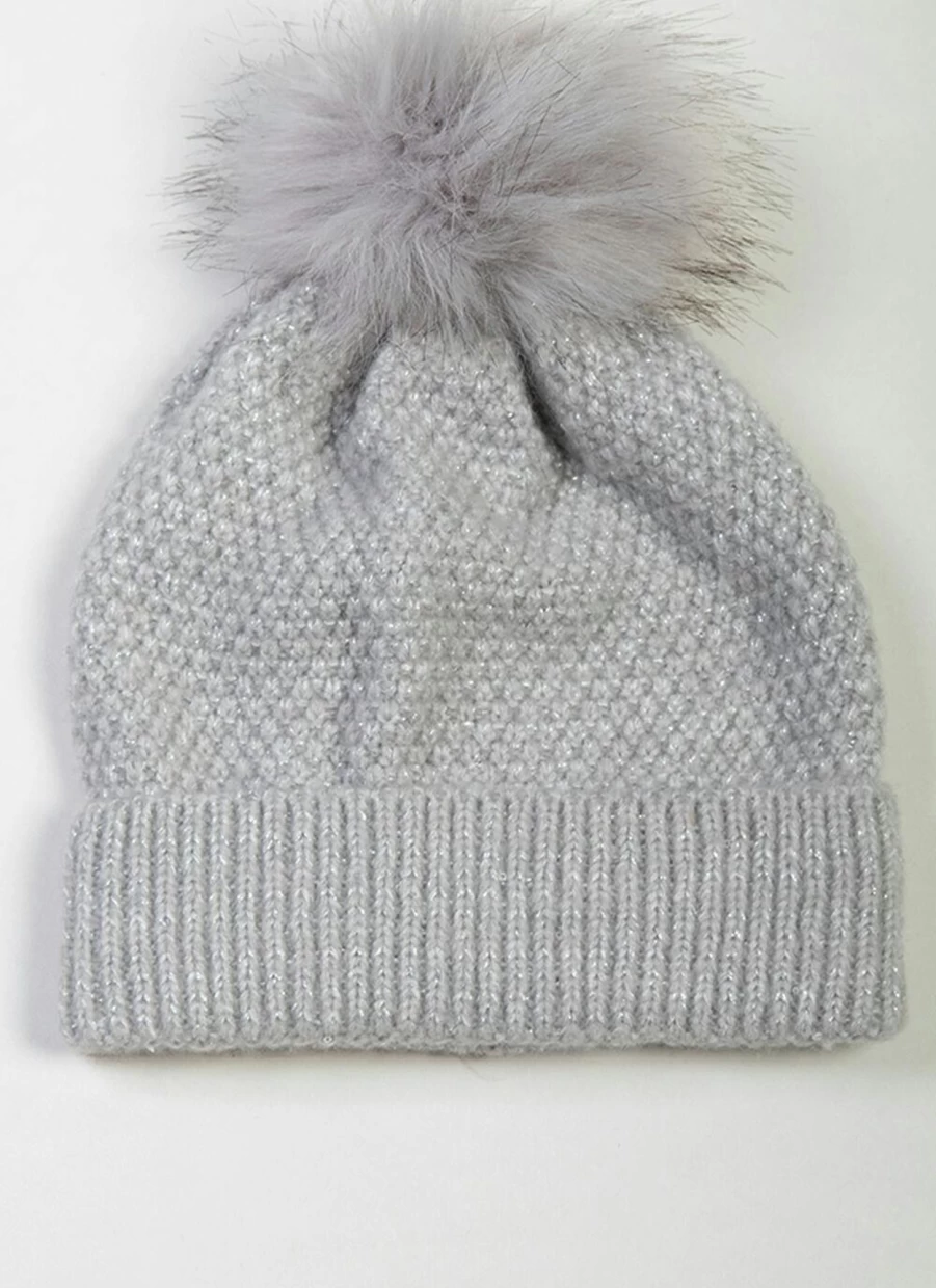 Isle Women's Sequin Pom Pom Hat - Sparkling Winter Beanie for Women