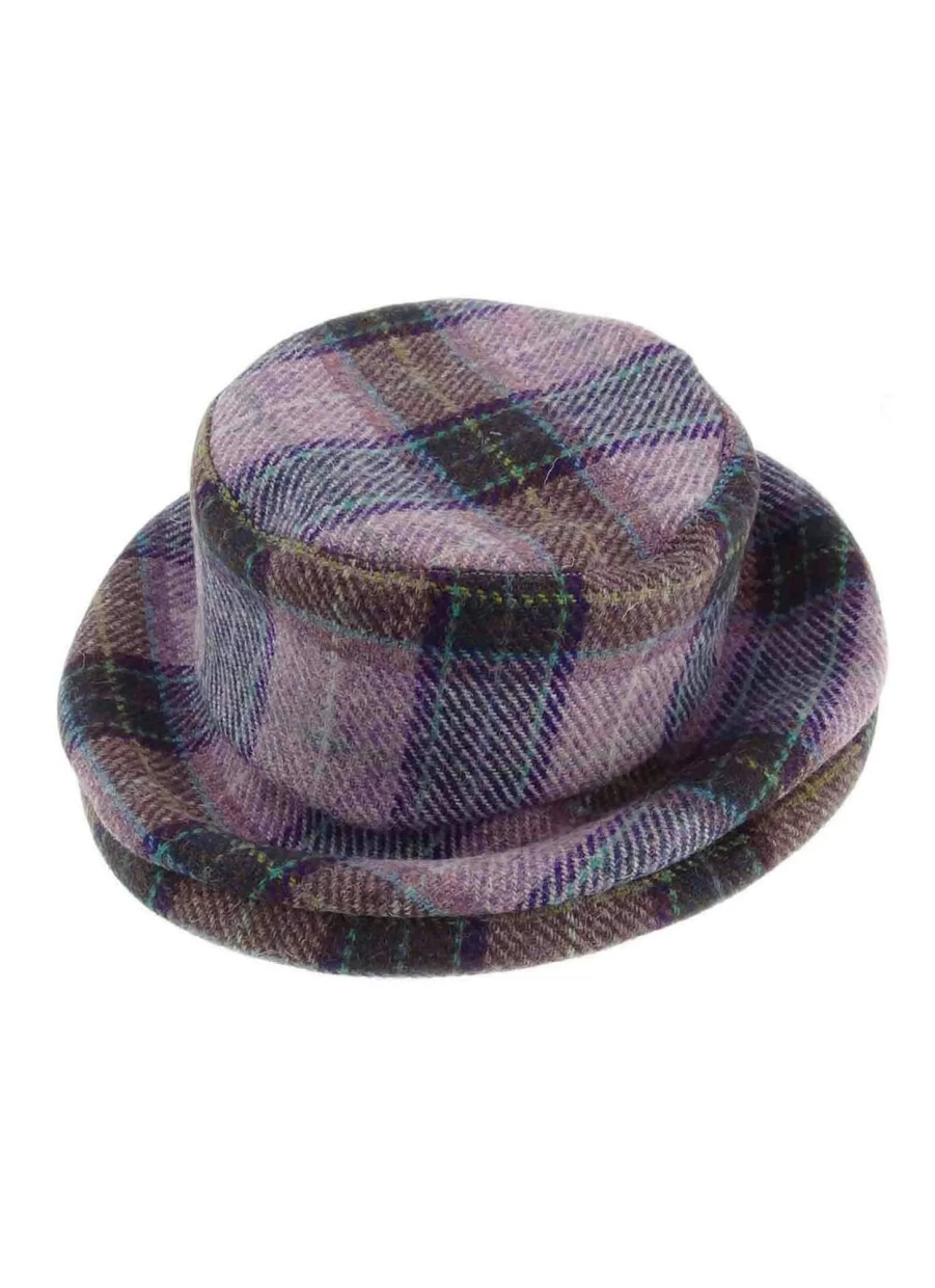 "Harris Tweed Women's Cloche Hat - Classic Wool Handmade Vintage Style"