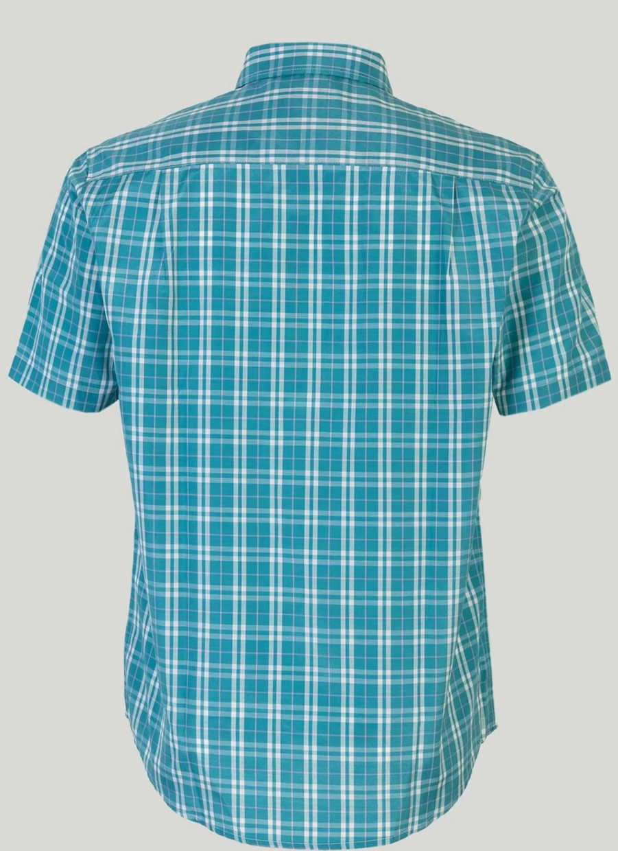James Pringle Men's Short Sleeve Check Shirt - Classic Plaid Casual Shirt for Men