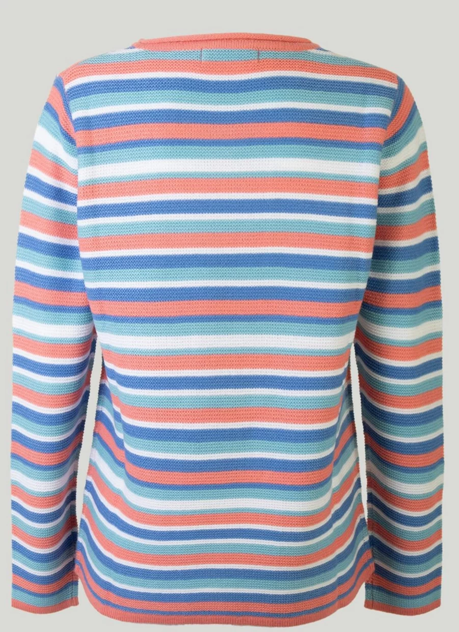 Isle Women's Stripe Jumper - Soft Knit Comfortable Casual Sweater