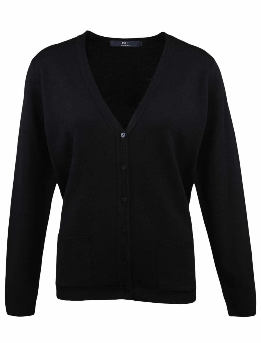 "Isle Women's Merino Wool V-Neck Cardigan Sweater"