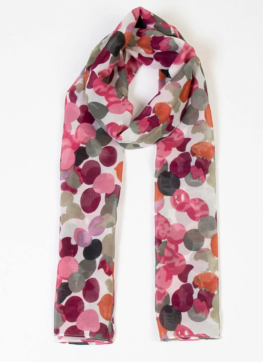 "Isle Women's Abstract Spot Print Scarf – Stylish Lightweight Fashion Accessory"