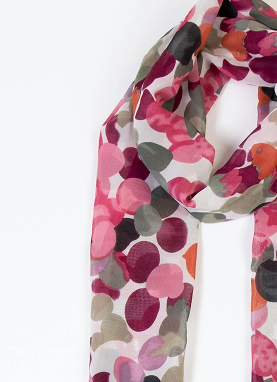 "Isle Women's Abstract Spot Print Scarf – Stylish Lightweight Fashion Accessory"