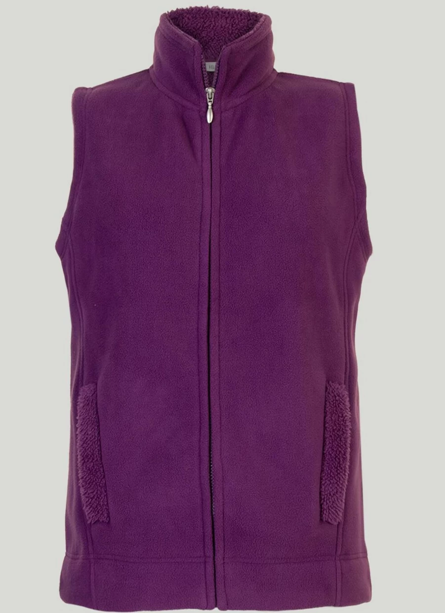 Isle Women's Fleece Gilet - Lightweight Warm Vest for Outdoor Activities