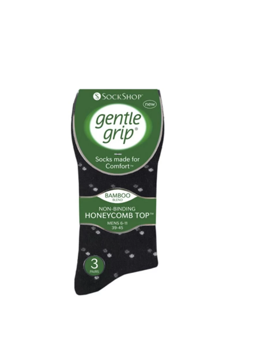 Gentle Grip Men's Athletic Socks 3 Pack - Comfort & Support for Daily Wear