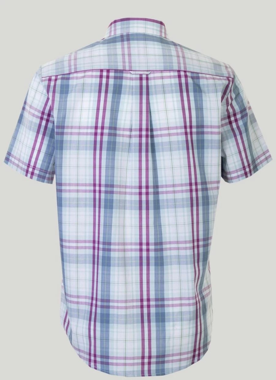 James Pringle Men's Classic Check Shirt - Premium Tartan Plaid Button Down Shirt for Men