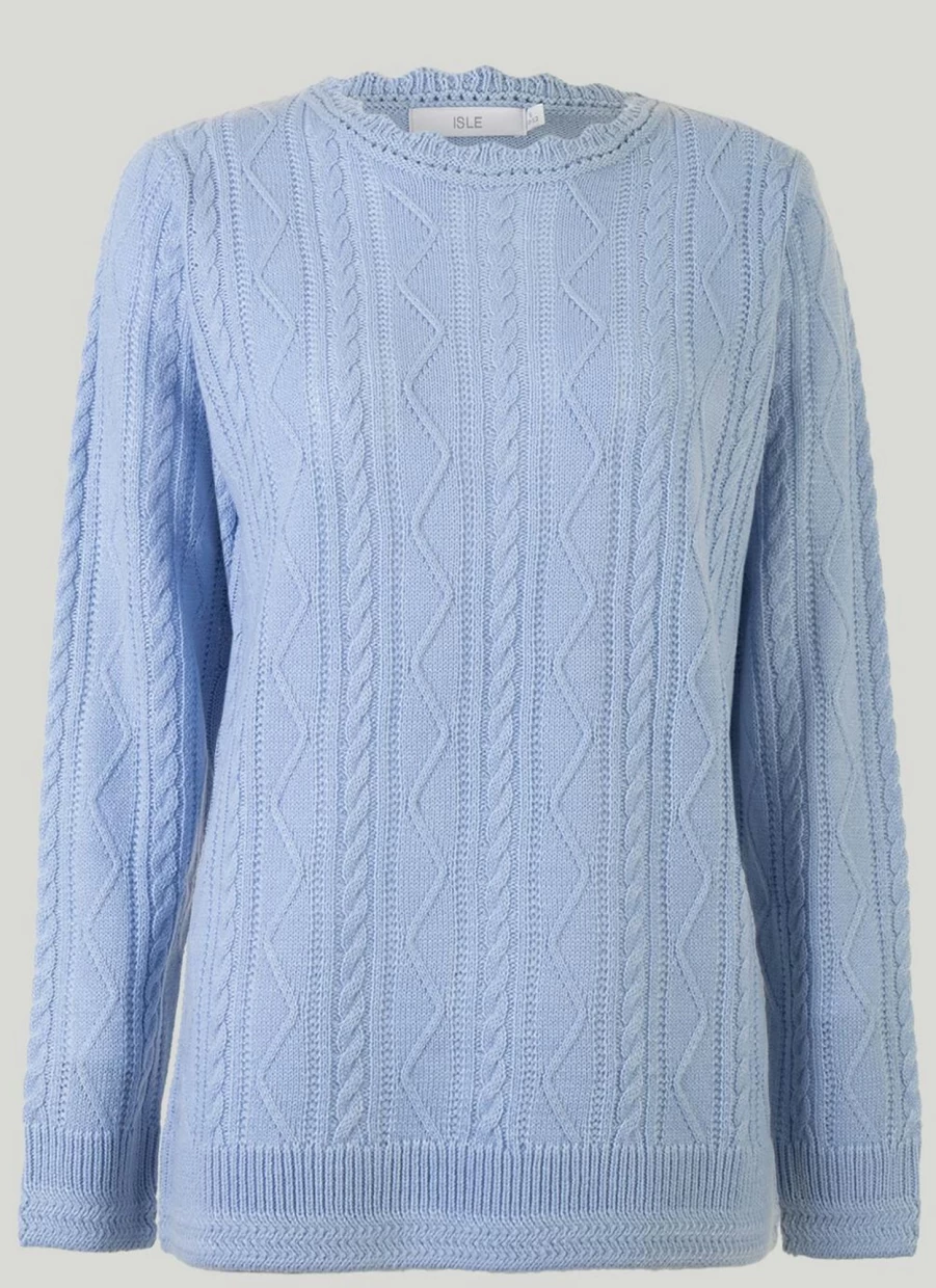 Isle Women's Cable Jumper - Soft Knit Sweater for Stylish Comfort