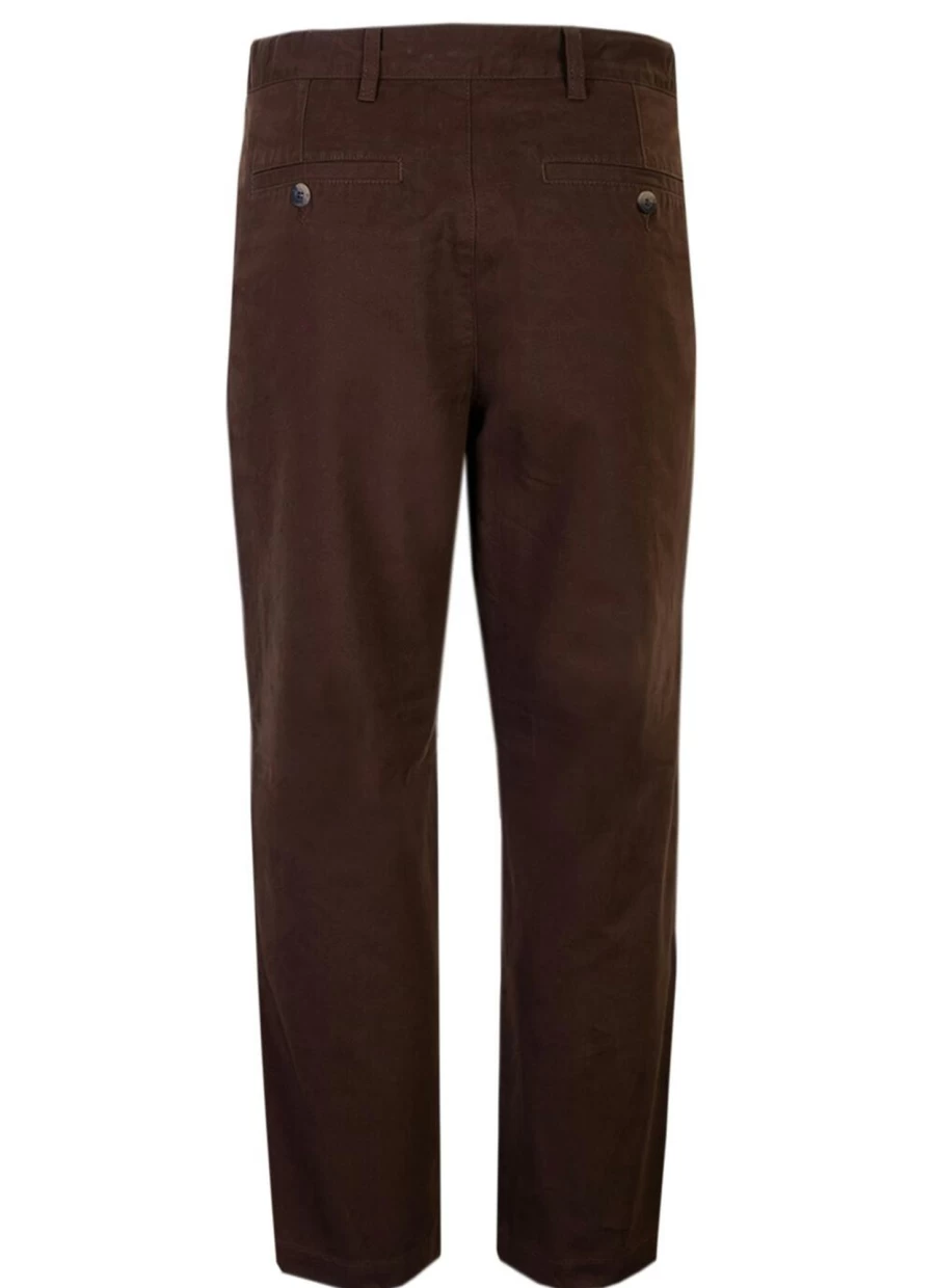 James Pringle Men's Tan Chino Trousers - Classic Fit Casual Pants