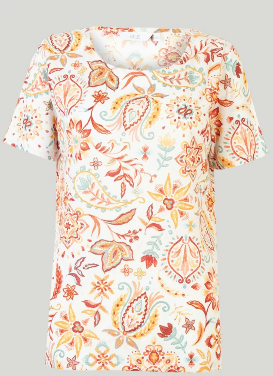 Isle Women's Graphic Print T-Shirt - Stylish Casual Tee for Everyday Wear