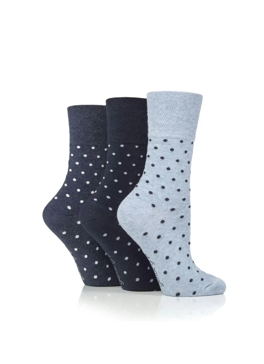"Gentle Grip Women's 3 Pack Comfortable Non-Slip Socks for Everyday Wear"