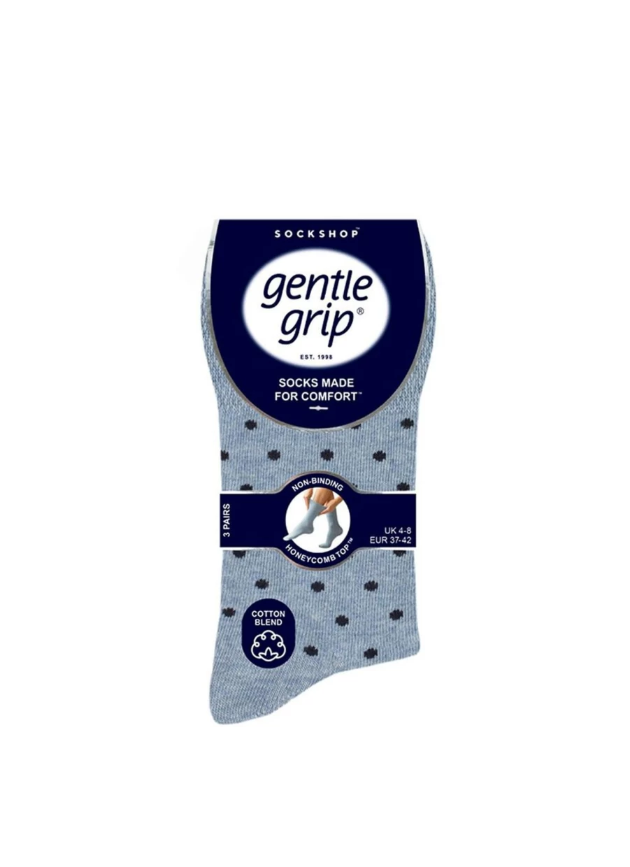 "Gentle Grip Women's 3 Pack Comfortable Non-Slip Socks for Everyday Wear"