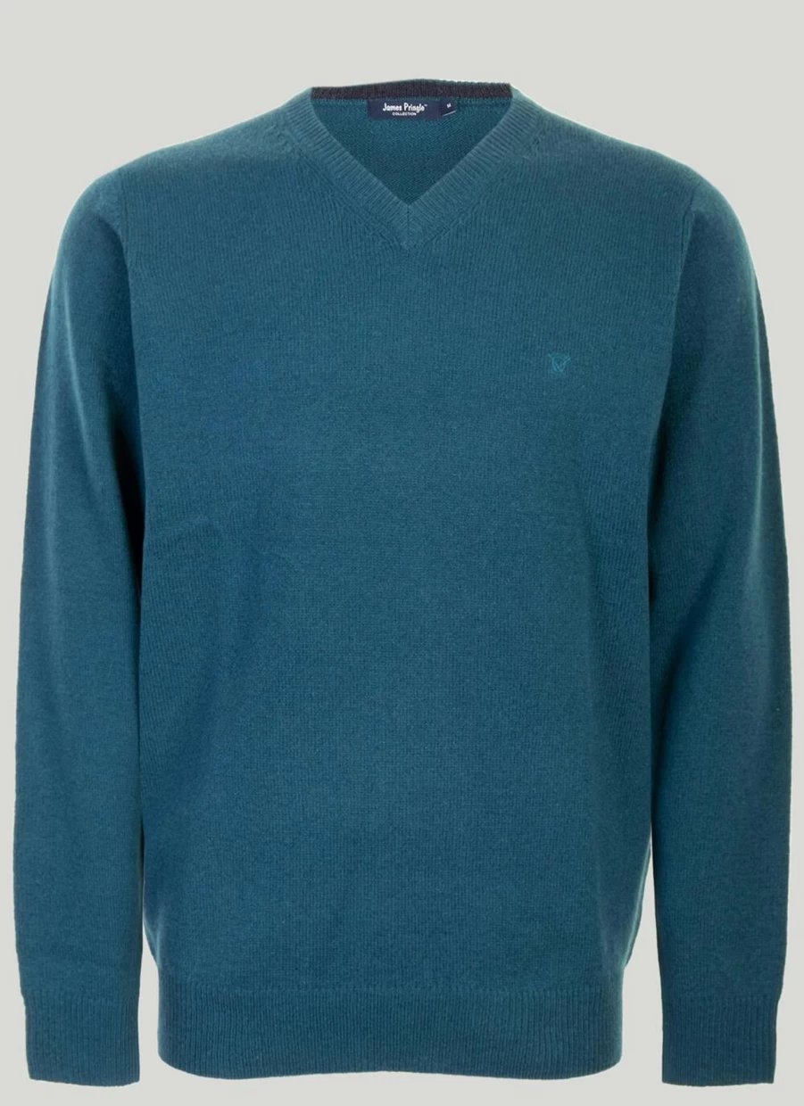 James Pringle Men's Machine Washable Lambswool Jumper - Soft & Durable Knit Sweater