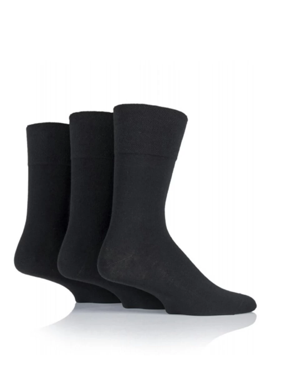 Gentle Grip Men's 3 Pack Diabetic Socks for Circulation & Comfort – Non-Binding, Moisture-Wicking, Breathable