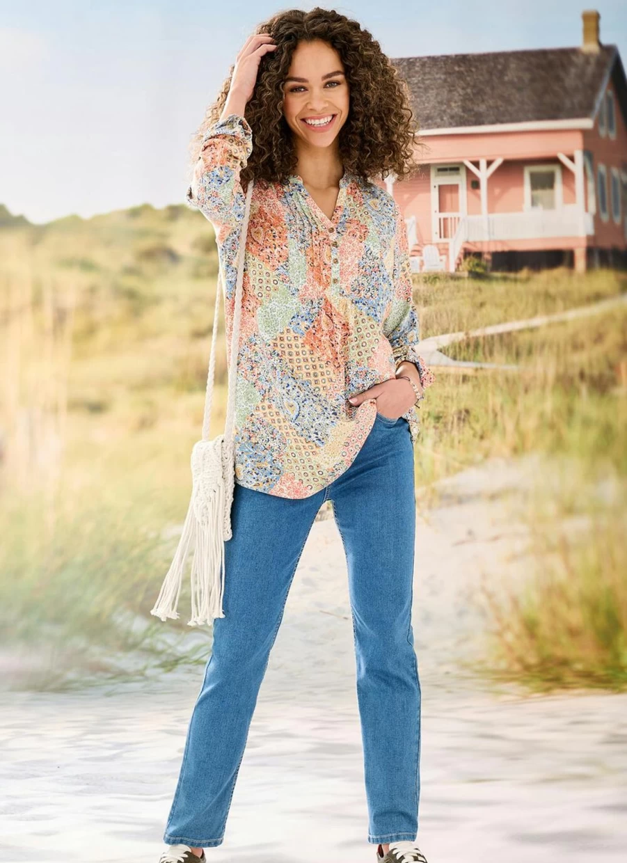 "Country Rose Women's Dark Wash Jeans - Classic Fit Denim Pants"