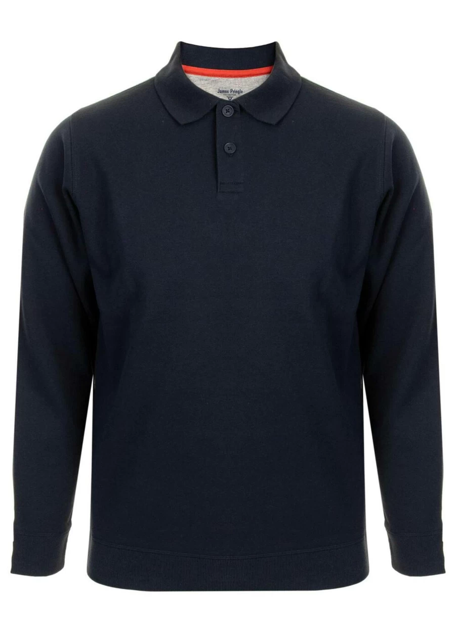 Men's James Pringle Polo Sweatshirt - Classic Cotton Blend Casual Top