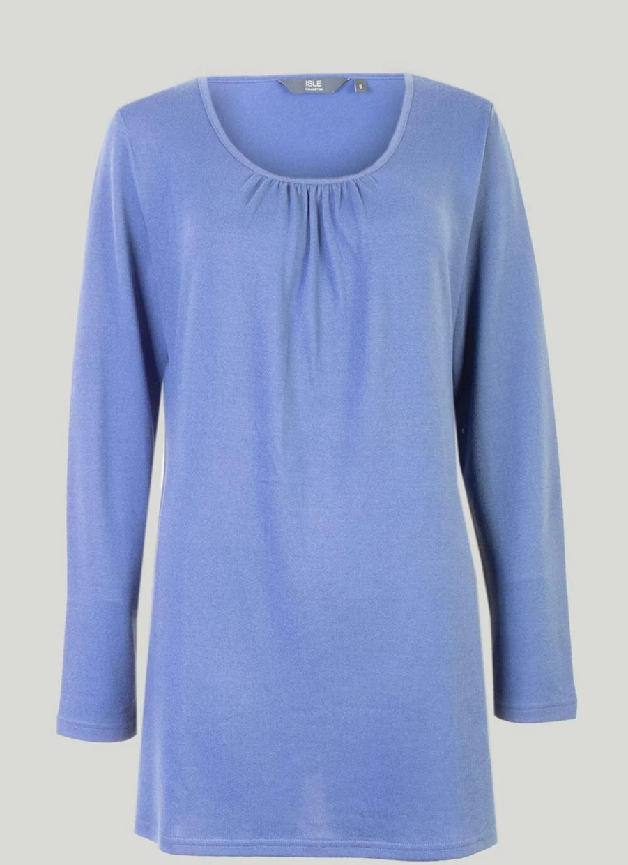 "Isle Women's Blue Tunic Top – Stylish Casual Blouse for Everyday Wear"