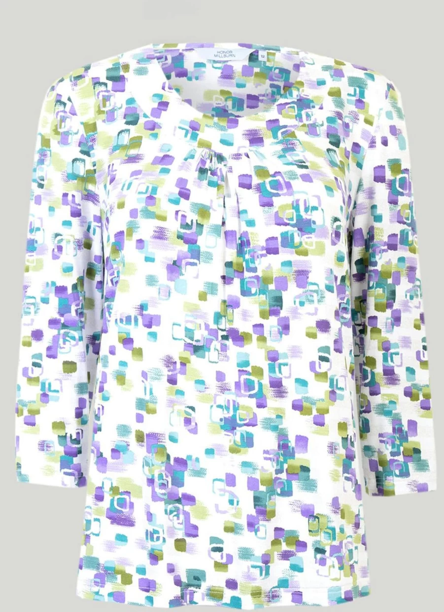"Honor Millburn Women's Stylish Print Top - Trendy Fashion Blouse for Women"