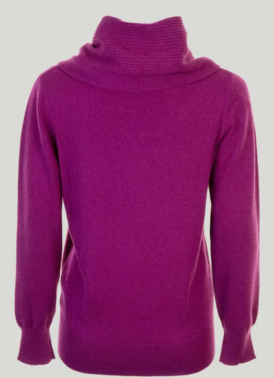 Gleneagles Women's Cashmere Cowl Neck Sweater - Soft Luxurious Winter Pullover