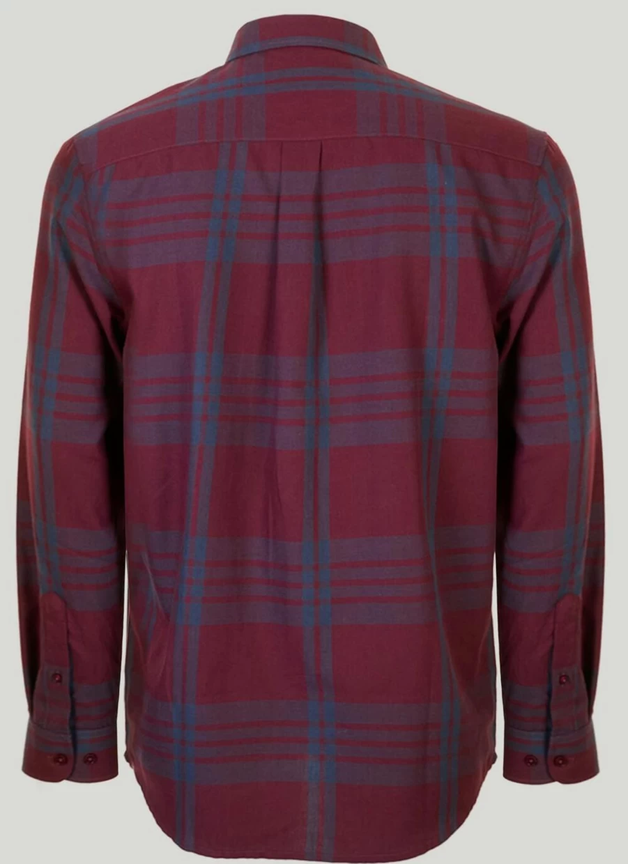 James Pringle Men's Long Sleeve Check Shirt - Classic Plaid Button-Up for Men