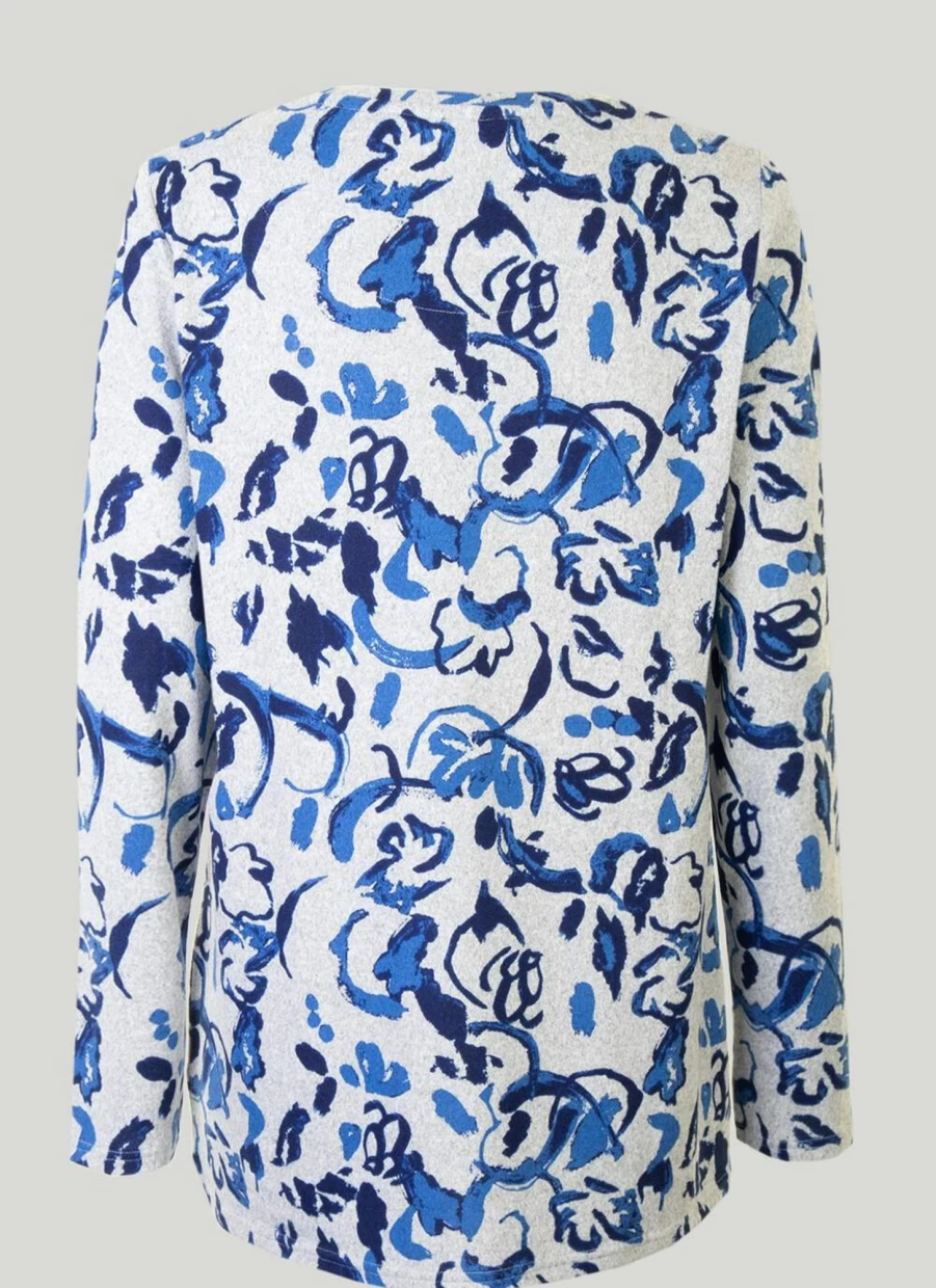 Isle Women's Printed Tunic Top - Stylish Floral Casual Blouse for Women