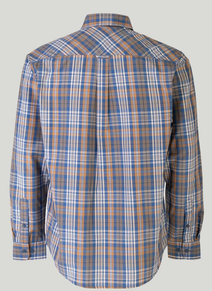 James Pringle Men's Long Sleeve Checkered Shirt - Classic Plaid Button-Up for Men