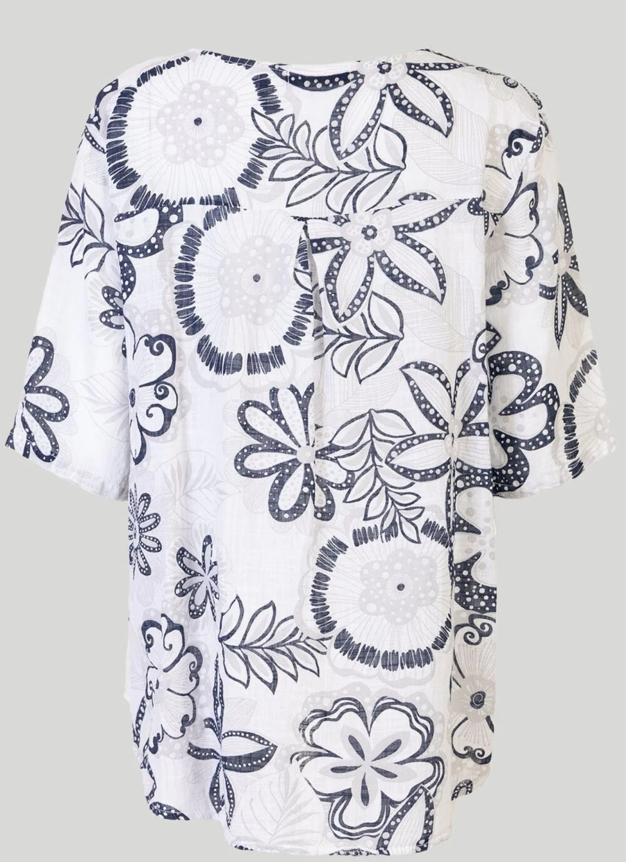 "Women's Floral Print Top by Sugar Crisp - Stylish Blouse for Casual Wear"