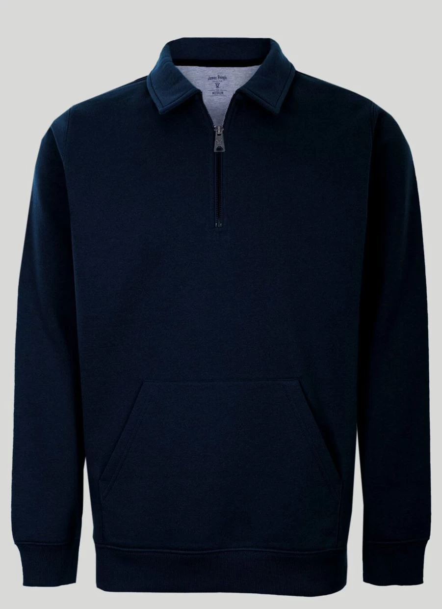 James Pringle Men's Half Zip Sweatshirt - Comfortable & Stylish Pullover Fleece Top